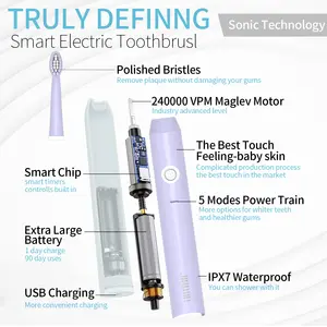 Waterproof Electric Toothbrush For Dental Hygiene Sonic Type With CE Certificates