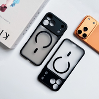 Coque de téléphone magnétique givrée en TPU PC, antichoc et rafraîchissante, avec protection d'appareil photo pour iPhone 17 Air 16 15 14 Plus 13 12 11 Pro Max