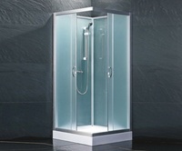 Salle de douche Simple en verre trempé, avec plateau, pour adulte