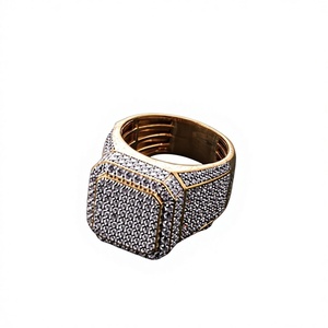 Hip Hop Moissanite <b>Ring</b> Stylish Fashion Statement Wedding Gift for <b>Men</b> or Women Everyday Wear - Product Image 1