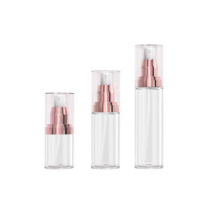 Embalagem Cosmética Frasco de Spray Plástico com Tampa Rosqueada em Ouro Rosa 30ml/50ml/80ml Dispenser de Loção Transparente - Product Image 3