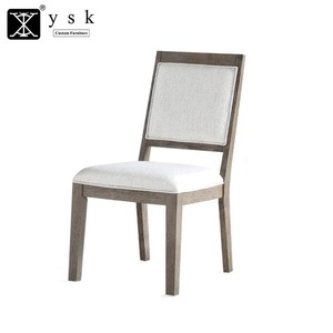American a bassa tariffa elegante Design a forma di fungo Commerical legno di faggio sedia da sala da pranzo con tessuto di lino DC-1803 imbottito - Product Image 5