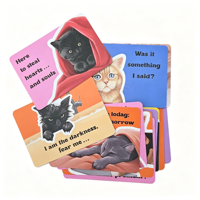 Cartes d'Affirmation et de Tarot Personnalisées, Durables et Écologiques avec Boîte Magnétique pour Jeu Portable