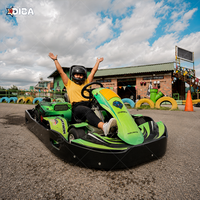 Kart à pédales pour enfants à usage commercial, ceinture de sécurité à 4 points, démarrage manuel, karts pour adultes pour circuit de karting en zone panoramique