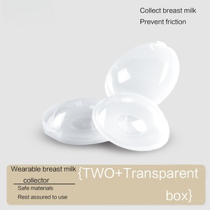 2 Pieces Washable Reusable Breast Milk Catcher Invisible Wearable Silicon Nursing <b>Pads</b> Leak-Proof Breastfeeding Milk Collector - Product Image 3