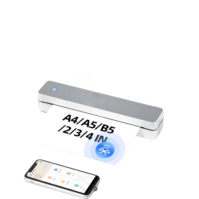 Portable Thermal A4 Printer 200DPI 2600mAh Battery Supports 210mm Width Thermal Paper Printing Mobile Phone USB+ Stock