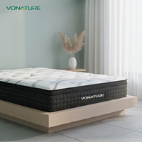 Vonature Rot 14-Zoll Moderne Hybrid-Matratze mit Taschenfederkern & Gel-Memoryschaum Rollmatratze in Box Hotelqualität für Schlafzimmer