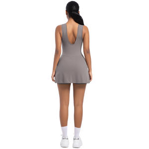 Wholesale Ready Ship Women's Plus <b>Size</b> Anti-See-Through Golf Yoga <b>Dress</b> Breathable Fitness Wear for Adults Shorts Custom Logo - Product Image 4