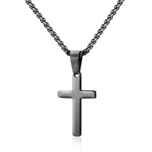 न्यूनतम वाटरप्रूफ एंटी टार्निश मूल स्टेनलेस स्टील महिलाओं की 14k 18k 18k सोने की प्लेटेड क्रॉस पेलेंट हार - Product Image 6