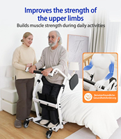Lève-personne manuel Mateside pour transfert de patients, hauteur réglable, portable, pour personnes âgées, handicapées, lit à chaise, toilettes