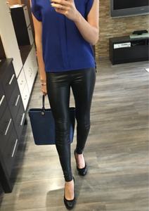 Pantalon en similicuir <span class=keywords><strong>taille</strong></span> haute multicolore extensible <span class=keywords><strong>grande</strong></span> <span class=keywords><strong>taille</strong></span> pour femme - Product Image 3