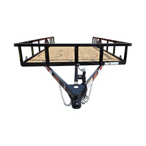 Remolque Utilitario 6x12 con Plataforma de Madera, Estructura Negra con Barandillas Laterales y Enganche para Transporte de Carga - Product Image 1