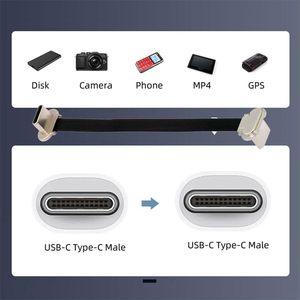 150mm 75mm <strong>USB</strong> <strong>C</strong> Type-<strong>C</strong> <strong>USB</strong> FPC Soft Flat Cable Male to Male <strong>Charging</strong> Cable Fast Charge <strong>Charging</strong> Wire Extention ,Opposite <strong>Plugs</strong> - Product Image 3