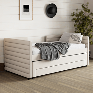 Sofá Cama Moderno Ajustable de Terciopelo Tapizado Tamaño Individual con Cama Nido y 3 Cajones de Almacenamiento, Sofá Cama de Pelo Corto para Habitación de Huéspedes y Sala de Estar - Product Image 1