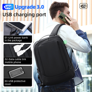 Mochila inteligente impermeável, mochila masculina feita em usb com capacidade para laptops de 17.3 polegadas, entrada para carregador usb, <span class=keywords><strong>anti</strong></span>-roubo, moda de viagem - Product Image 5