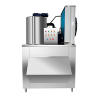Machine à glace en flocons de 800 kg à commande PLC, petite machine à glace commerciale, pompe à eau, homologuée CE, refroidissement, vente directe usine