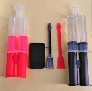 24ml 1:1 Cartucho de émbolo de dos partes Jeringa de epoxi de varilla de empuje manual para dispensar adhesivo de dos componentes - Product Image 4