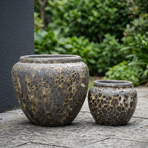 High Quality Chau Viet Pottery Vietnamese Large Glazed Flower <b>Pots</b> Modern Style Ceramic for Home Hotel Garden All-Season Use - Product Image 3