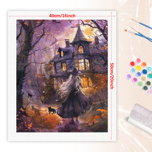 CHENISTORY <span class=keywords><strong>Casa</strong></span> di Halloween pittura Diy da numeri per adulti <span class=keywords><strong>su</strong></span> tela moderna arte della <span class=keywords><strong>parete</strong></span> numeri di immagine - Product Image 5
