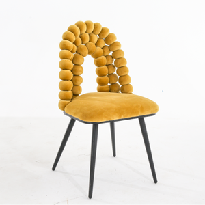<span class=keywords><strong>Chaise</strong></span> rembourrée en velours à structure métallique vente en gros pour meubles de maison - Product Image 1
