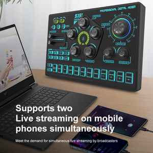 Full Kit Noise Cancelling Microphone <strong>Headset</strong> Ring Light Live Streaming Equipment SX91 Usb Sound Card <strong>Audio</strong> <strong>Interface</strong> Singing - Product Image 5