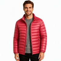 Veste matelassée légère et pliable pour homme AQTQ, manteau d'hiver isolé, imperméable, chaud, matelassé, pour les voyages