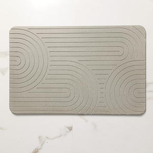 Alfombra de Baño de Tierra de Diatomeas, Rectangular, con Patrón Geométrico, Absorbente, de Secado Rápido, Diseño Minimalista - Product Image 1