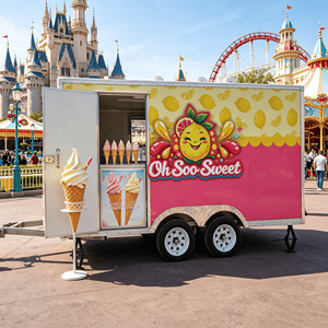 Lemonade Mobile Food <b>Caravan</b> Trailer Towable Food Trailer Catering Kitchen Commercial Business Food Shop - Product Image 2