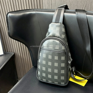 2026 New High Quality Fashion Loui Leather Luxury Men's <b>Black</b> Casual Crossbody <b>Small</b> Tactical Chest Sling <b>Bags</b> Lvs for Man - Product Image 3