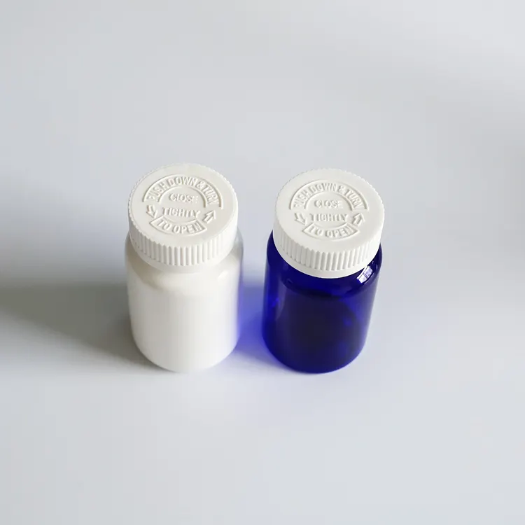 Yüksek kaliteli 15ml-120ml plastik hap şişeleri HDPE ilaç kapsül hap şişe ilaç vitamini şişeleri konteynerler