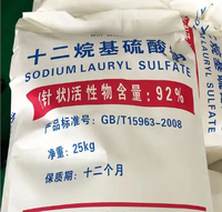 Surfactant Anionique SLS SDS K12 en Poudre Aiguilletée 90% 92% Qualité Industrielle pour Émulsification, Dispersion et Agent Auxiliaire Industriel