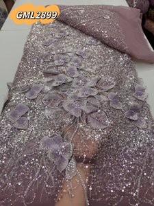 2025 Chất Lượng Cao Cấp Nặng <span class=keywords><strong>3D</strong></span> Hoa Bead Với Sequins Pháp Ren Vải Cho Đám Cưới Số Lượng Lớn Đơn Đặt Hàng Với Nhanh Chóng Vận Chuyển - Product Image 4