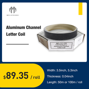 Venta caliente 5,3 pulgadas 3,5 pulgadas Material de aluminio al aire libre luces <span class=keywords><strong>LED</strong></span> 0,04 pulgadas de espesor negro mate aluminio canal letra <span class=keywords><strong>bobina</strong></span> - Product Image 4