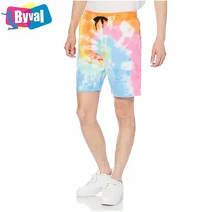 OEM Byval ucuz özel % 100% pamuk/polyester kravat boya erkek kısa rahat plaj yüzmek basketbol boy düz şort erkekler için