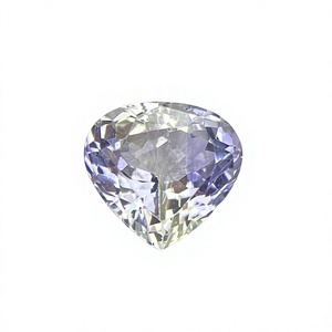 Piedra de Tanzanita Sirena Natural Certificada, Sin Calentar, de Color Bio, Corte en Forma de Corazón, Zoisita Natural, 2.03 Quilates, Limpia con Lupa - Product Image 1