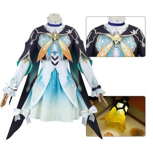 Honkai: Star Rail personaje Firefly Cosplay vestido azul Cosplay disfraz Mujer con guantes collar de tocado - Product Image 4