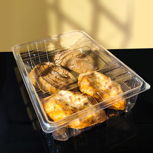 Dessert <strong>Container</strong> with Transparent Lid Bread Box, Used for Baking, Cake, Biscuit Rectangular <strong>Display</strong> Box - Product Image 1