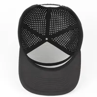 Tùy Chỉnh 6 Bảng In 3D Logo Khô Nhanh Golf Hat Không Thấm Nước Nhẹ Laser Lỗ Phẳng Vành Snapback Cap
