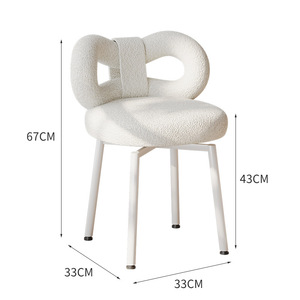 High-End Internet Celebrity <strong>Small</strong> Fat Chair for Master Bedroom Girls' Modern <strong>Dressing</strong> <strong>Table</strong> Dining Chair Manicure Makeup <strong>Stool</strong> - Product Image 6
