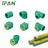 IFANPlus Offre Spéciale Raccords de Plomberie PPR Économiques Coude, Raccord à Emboîtement, Té, Bouchon, Raccord Union, Bouchon de Tête pour Tuyaux et Raccords PPR