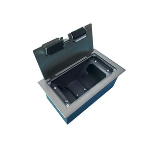 Electrical outlets floor box with raised floor