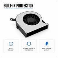 Ventilateur soufflant CC sans balais 12V 80x80x20mm à double roulement à billes, faible bruit, mini ventilateur soufflant sans balais