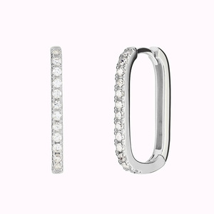 Orecchini a polsino da donna con micro pavé di zirconi, gioielli alla moda per l'uso quotidiano - Product Image 4