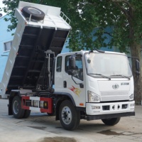 Camion benne basculante FAW Tiger VH 4x2, 180 CV, 6 roues, conduite à gauche, simple cabine, toit plat, blanc, pour matériaux de construction
