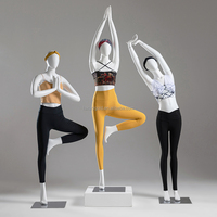 Mannequin de présentation femme corps entier pour vêtements de sport, Pilates, Yoga et Danse, modèle de pose autonome, blanc, vente en gros