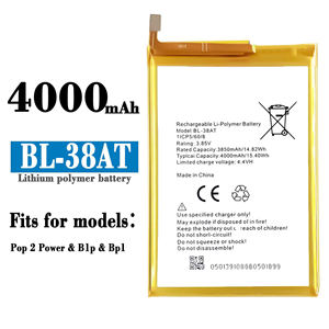 แบตเตอรี่โทรศัพท์มือถือ BL-38AT 4000มิลลิแอมป์ชั่วโมงสำหรับ B1p BP1แบตเตอรี่โทรศัพท์มือถือสำหรับ tecno POP 2แบตเตอรี่ - Product Image 2
