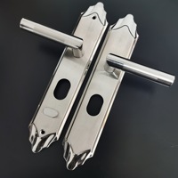 Kunci Mortise Modern Berkualitas Tinggi untuk Kantor dan Apartemen, Gagang Kunci Stainless Steel Ambidextrous untuk Pintu Kayu atau Kaca
