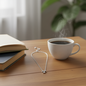 Collana in Acciaio Inossidabile con Ciondolo a Lettera N, Targhetta Singola da 1CM - Collar-N - Product Image 2