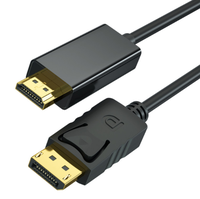 Câble AV numérique DisplayPort vers HDTV de 1,8 m, DP mâle vers Type A 19 broches, convertisseur 4K 1080P pour PC, ordinateur portable, moniteur, projecteur