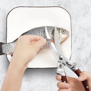 Wholesale Factory Price Food Vegetable Barbecue Chicken Bone Meat Fish Multifunctional Stainless Steel Shears <strong>Kitchen</strong> Scissors - Product Image 5
